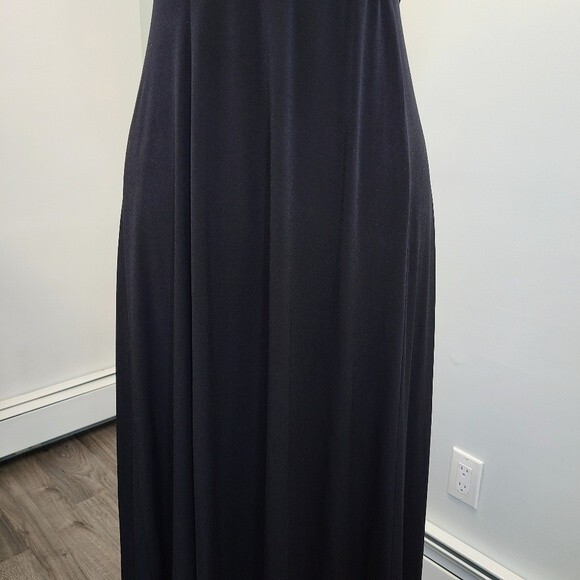 Sangria Black Maxi Rouching Long Maxi Party Dress Gown Sz 6 - Picture 6 of 13